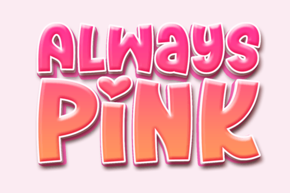 Always Pink: A Whimsical Display Font for Modern Web Design Projects