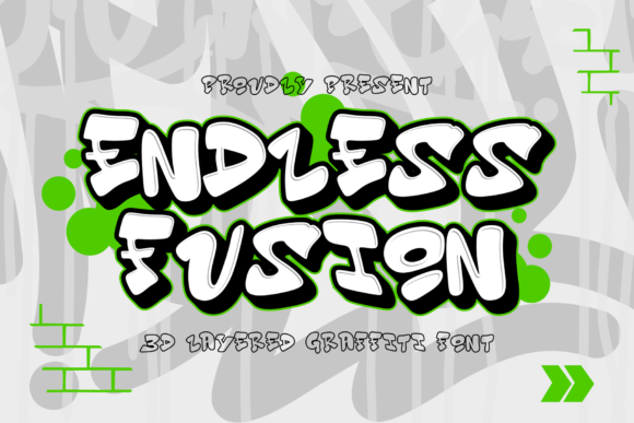 Endless Fusion: A Graffiti-Inspired Display Font for Bold Handmade Designs