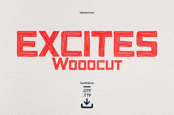 Excites Woodcut: A Bold Display Font for Campaigns with Character