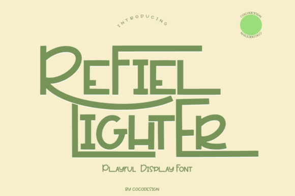Refiel Lighter: A Joyful Display Font for Crafters and Product Designers