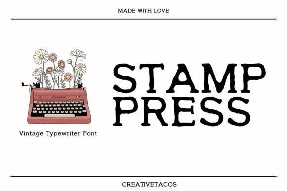 Stamp Press: A Vintage Typewriter Font for Modern Branding Projects
