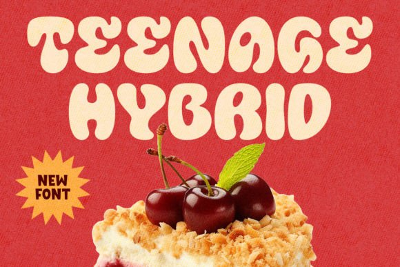 Teenage Hybrid: A Bold Display Font for Modern Marketing and Social Media Design