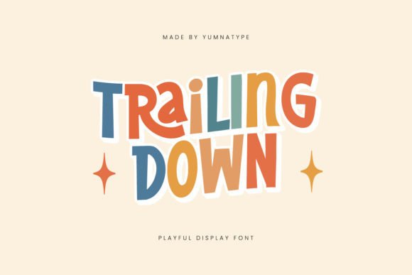 Trailing Down: A Playful Display Font for Handmade Labels, Invitations & More